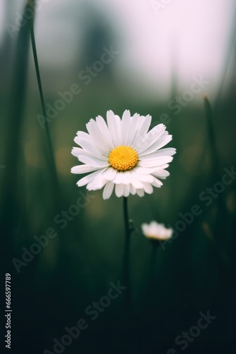 daisy flower in the garden, selective focus
