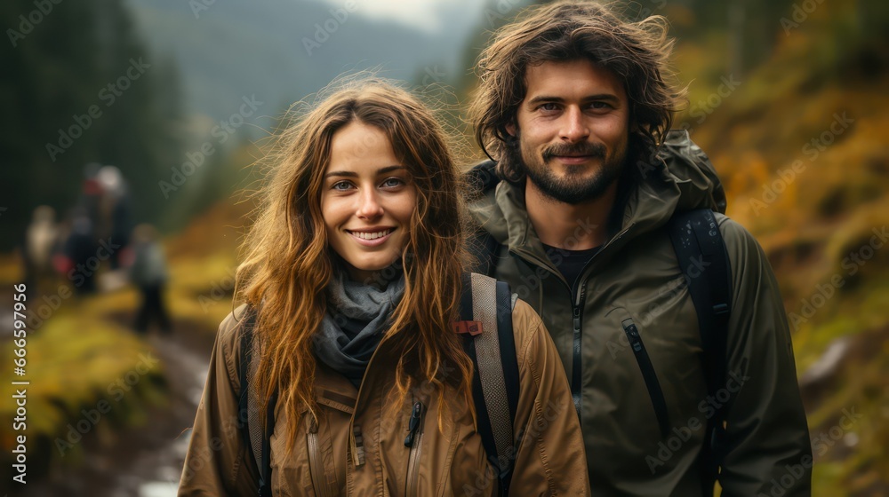 portrait of a couple in the park