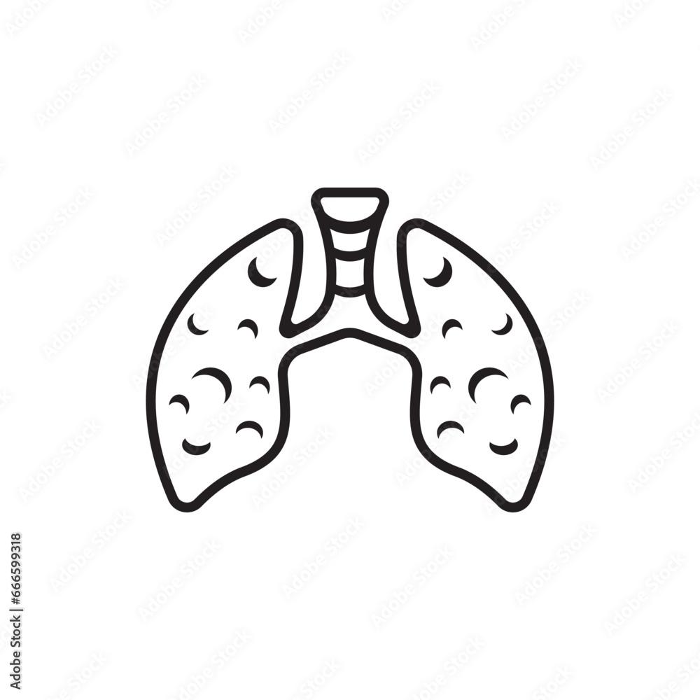 Lungs logo icon symbol vector template illustration design. Lungs logo icon symbol vector template illustration design.