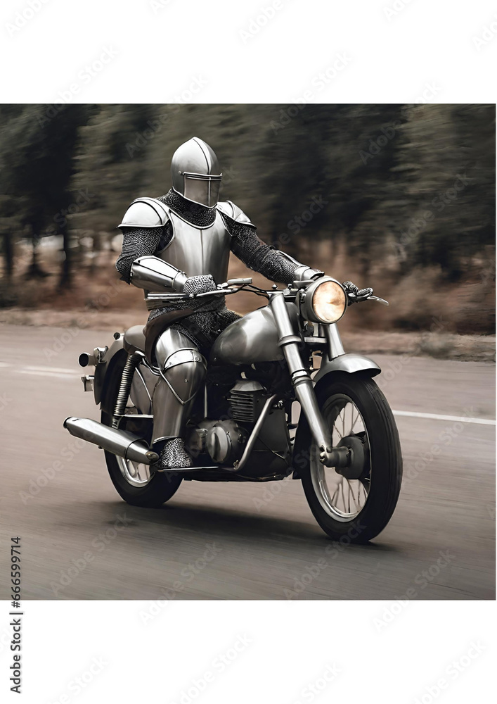 cavalier on a motobike cavalier on a motobike