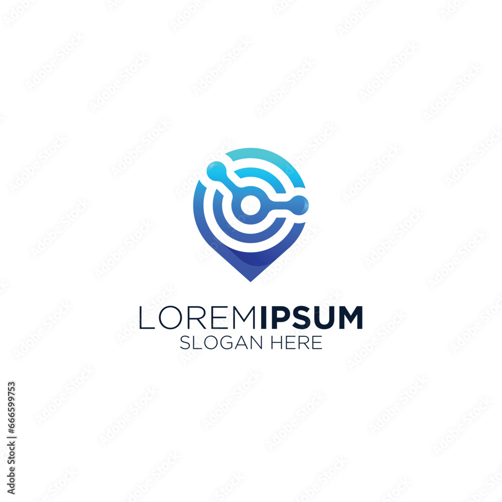 pin location modern futuristic logo pin location modern futuristic logo