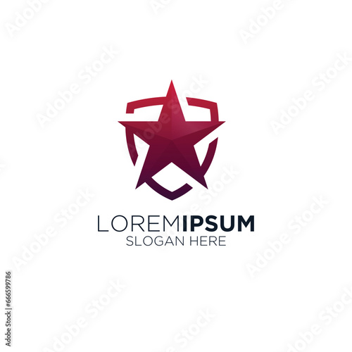 star shield logo design