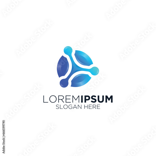modern futuristic science logo