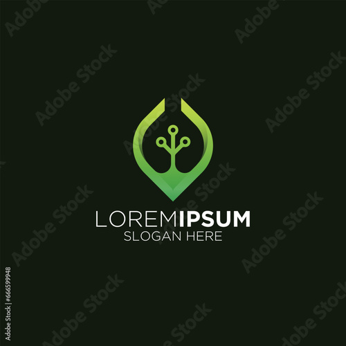 tree technology logo design