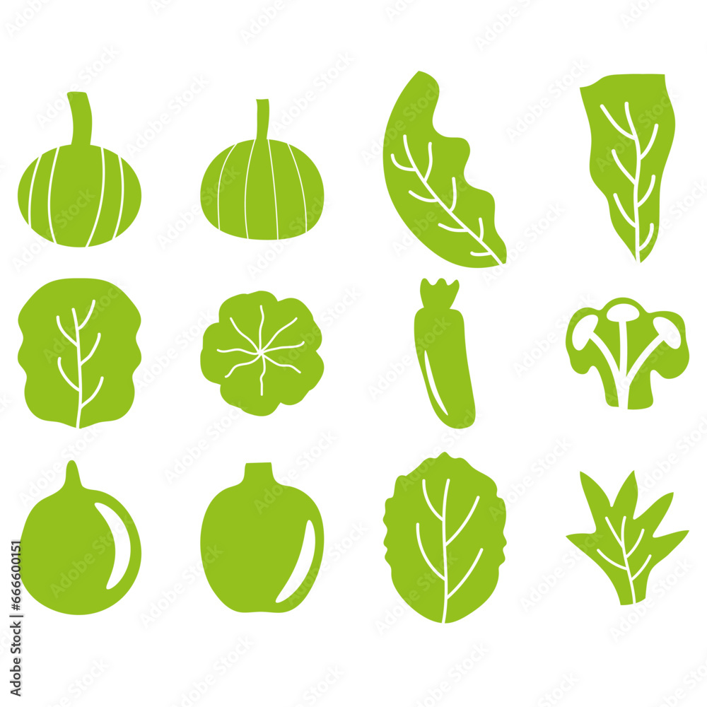 simple vegetable set icon. flat style vector simple vegetable set icon. flat style vector