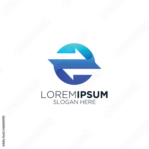 modern transfer technology logo design