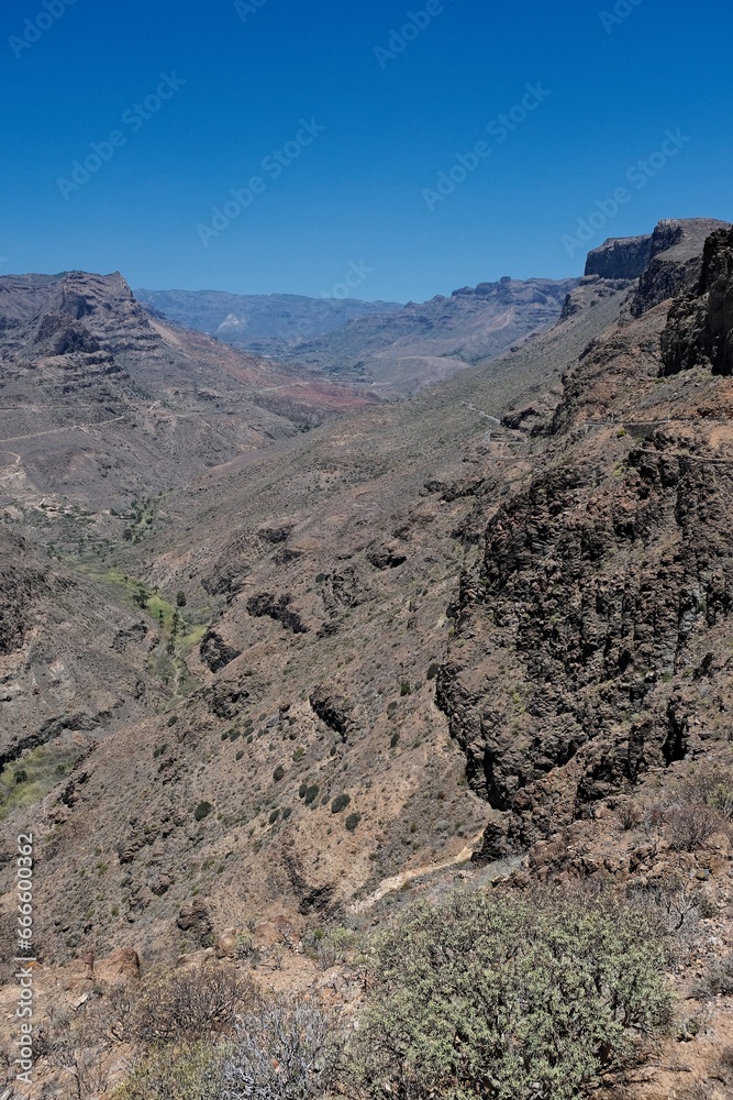 volcanic valley in the south of gran canaria