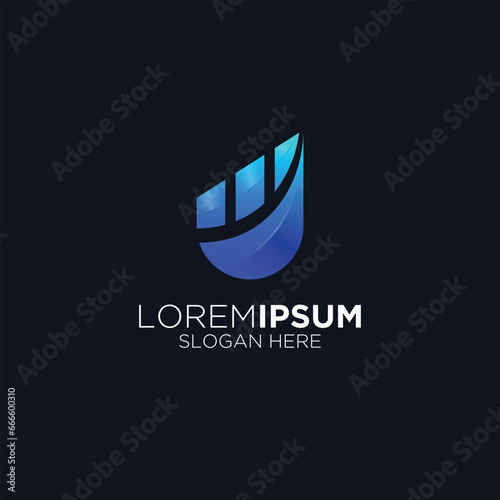 office traffic rises logo design