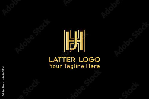 Luxury monogram latter logo design for business photo