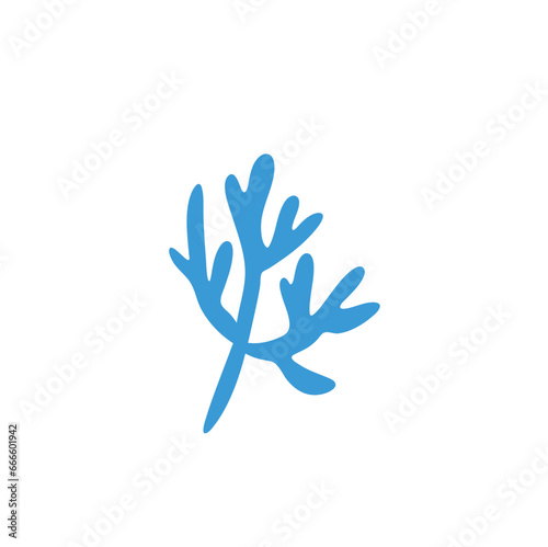 Marine life illustration pattern vector corral, shell, scallop, starfish, deep sea