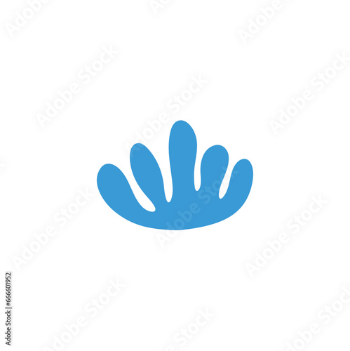 Marine life illustration pattern vector corral, shell, scallop, starfish, deep sea