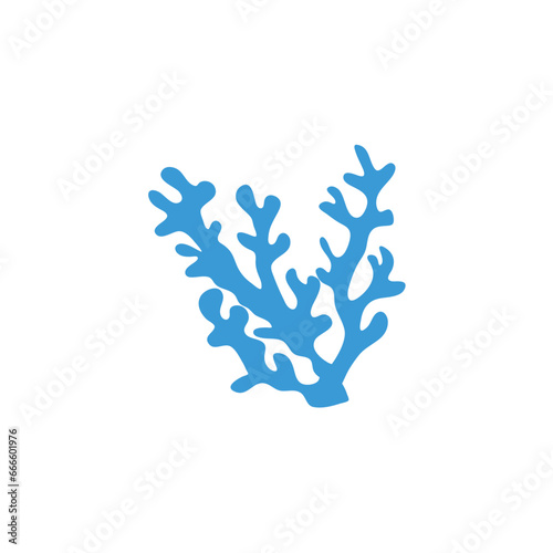Marine life illustration pattern vector corral, shell, scallop, starfish, deep sea