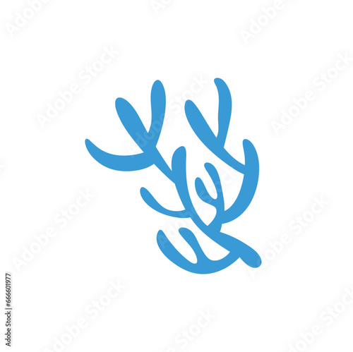 Marine life illustration pattern vector corral, shell, scallop, starfish, deep sea