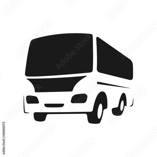 bus icon. public transport sign, logo. flat vector.