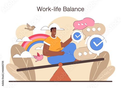 Digital multitasking. Effective and competent office worker media