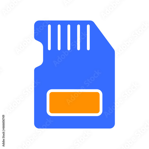 Sim card line icon. Memory, information storage, contacts. personalization, number, communication. Vector color icon on white background for business and advertising
