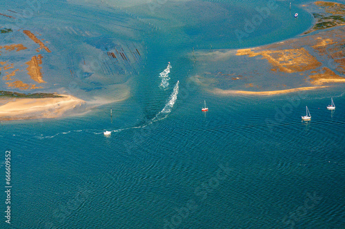 vue aérienne de l'île aux oiseaux dans le Bassin d'Arcachon en France