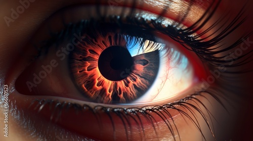 Artistic closeup of a womans eye photo