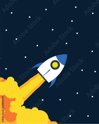 moon rocket sky stars space