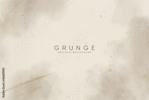 Abstract horizontal grunge watercolor background. Neutral light colored empty space background illustration