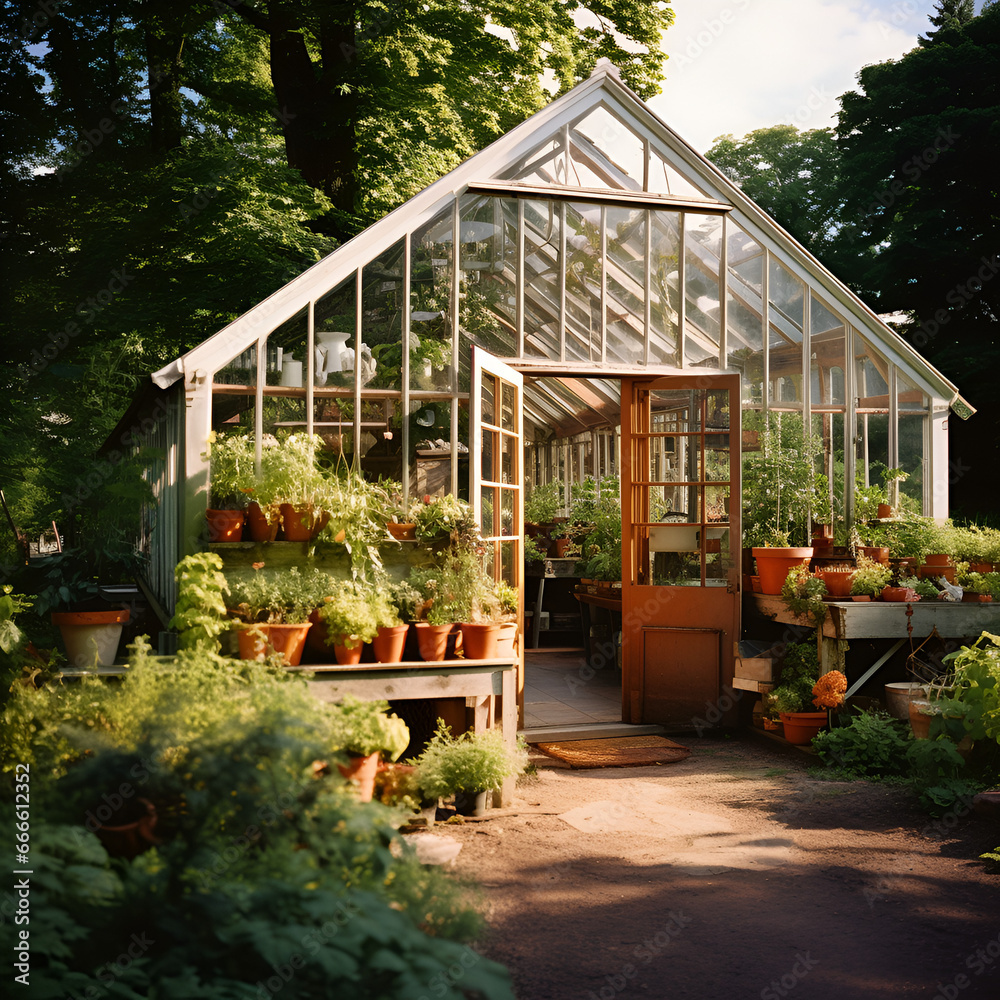 Summer Day in a Swedish Greenhouse, Generative AI