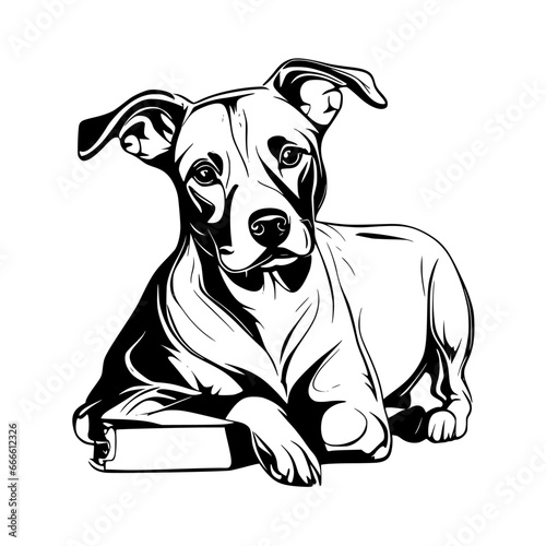 silhouette vector illustration of a dog