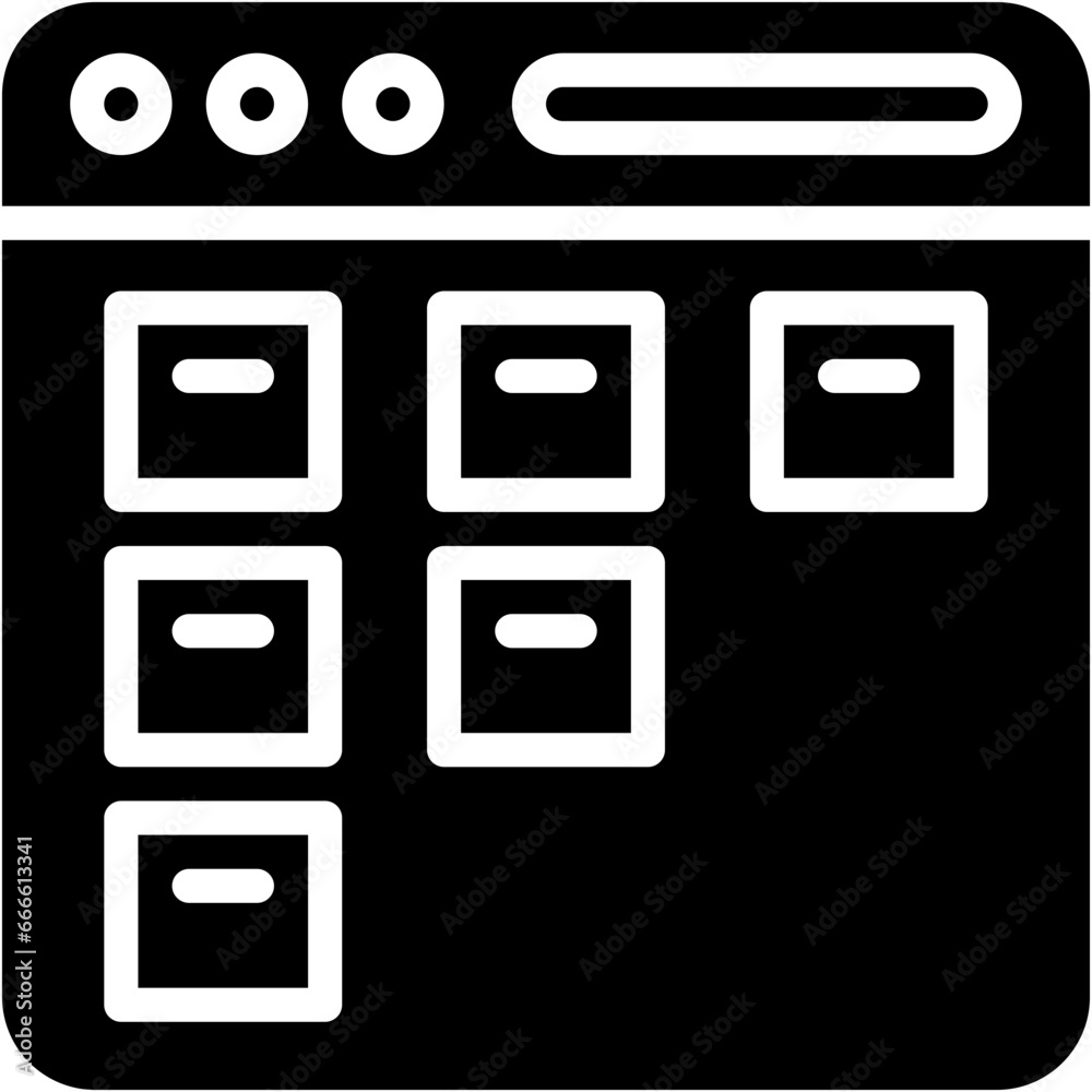 Vector Icon Kanban, Management, Notes, Organization, Scrum, Agile Vector Icon Kanban, Management, Notes, Organization, Scrum, Agile