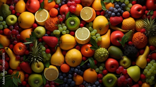 fruits and vegetables background ai generated