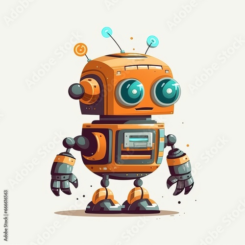 Robot android vector 