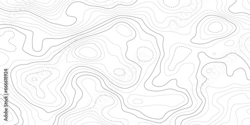 Abstract wavy curve geography topography lines contours map background. Topography white wave lines vector background. 