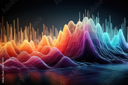 amplitude of different sound frequencies photo