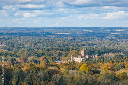Amazing view of the highclere castle  located in Newbury  Berkshire  United Kingdom