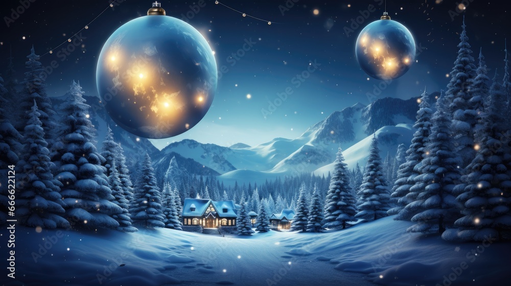 Naklejka premium Happy New Year and Christmas Greeting Cards