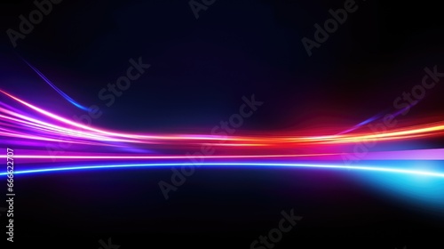 Speedy motion blur creating flashy pattern of gold straight lines © FryArt