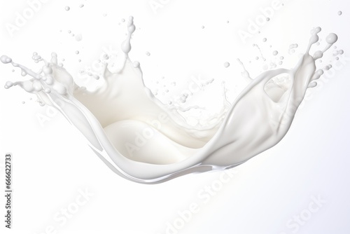 White Milk Splash on white background