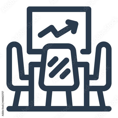 Modern Meeting Room Setup Icon