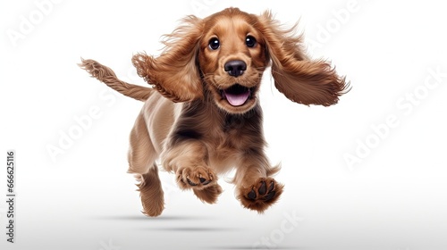 Energetic English cocker sp...