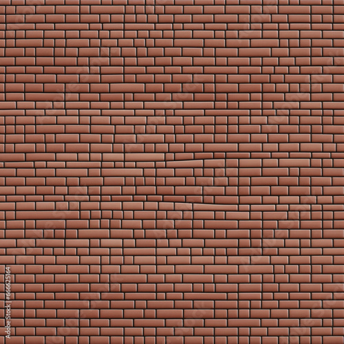 uneven red brick wall