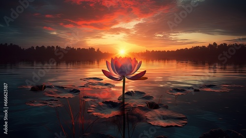 Flower silhouette at sunset...