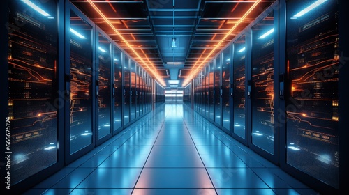 Data center filled with ser...