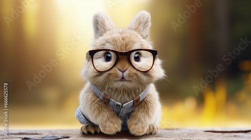 Cute eyeglasses wearing bab...