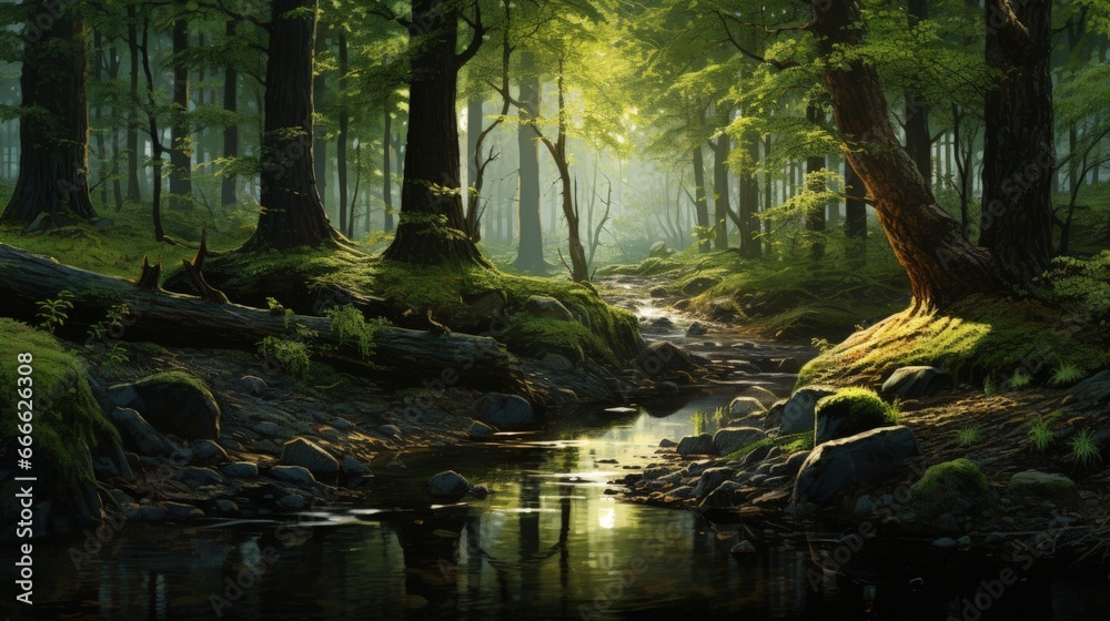 Obraz premium Enchanted forest opening