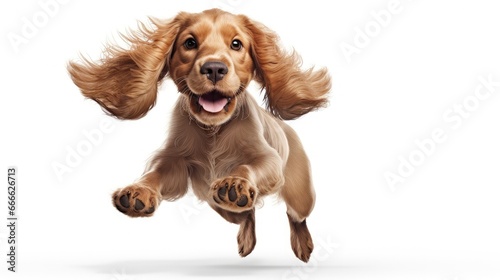 Energetic English cocker sp...