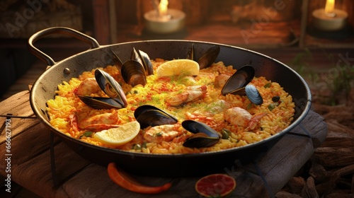 Delicious Spanish seafood p...