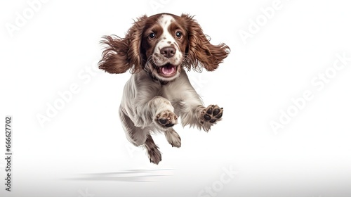 Energetic English cocker sp...