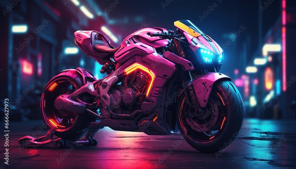 motorcycle racing in the night