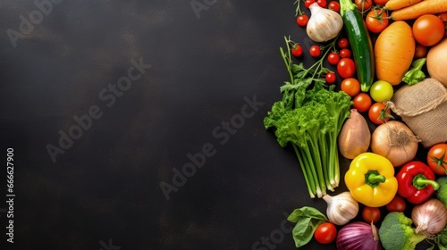 Fresh organic vegetables on...