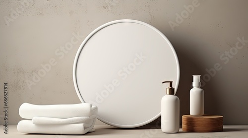 Empty label tube mirror tow...