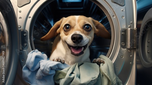 Dog s face appeared in wash...