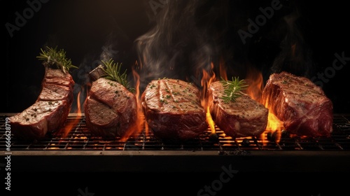 Different levels of cooking meat rare medium rare medium well done based on roasting temperature